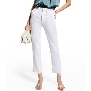 AG Jeans Alexxis Vintage Button Fly Cropped Straight High-Rise Jeans Size 26R